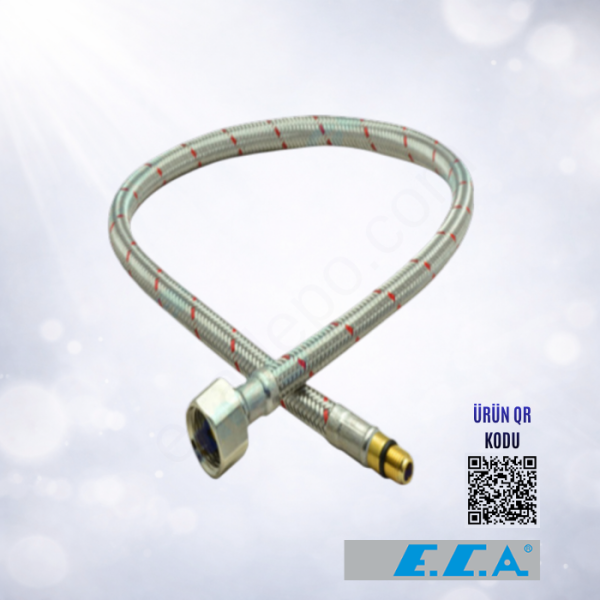 ECA Esnek Hortum 3/8 m8 70 cm Kırmızı - 102139012